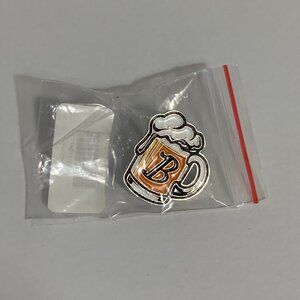 Boston Scally Co. The Mug Cap Hat Pin Frothy Beer Drink Enamel Rubber Backed